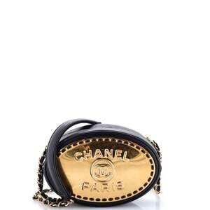 Chanel Logo Plate Oval Clutch With #206341C35B